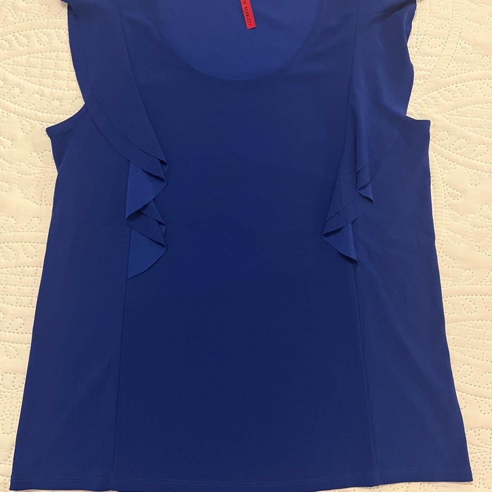 Elegant Blue Women's Sleeveless Blouse